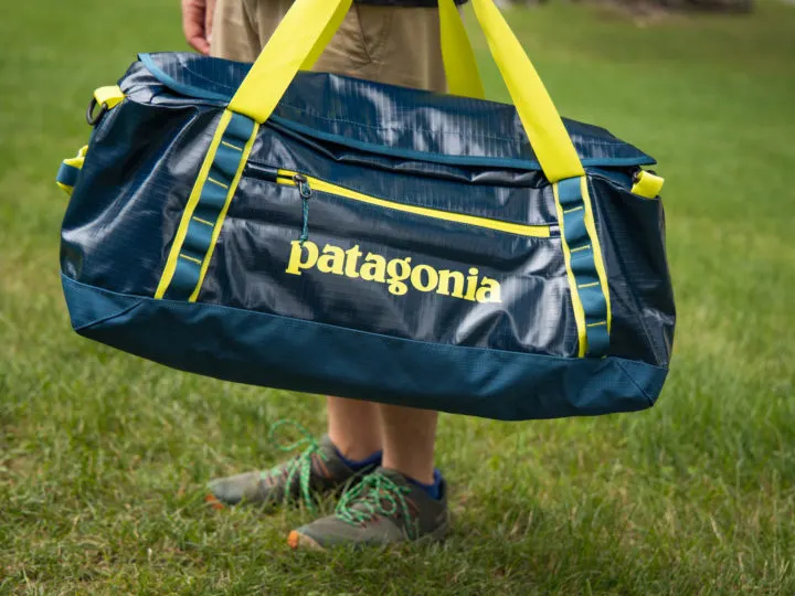 Patagonia black hole duffel 55L.
